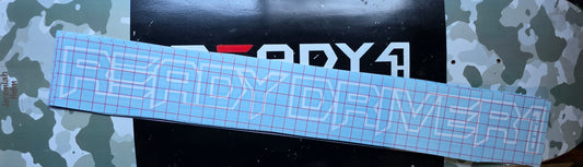 ReadyDriver1 - Monochrome 21"x2.25" - Hollow Style.       Vinyl Decal